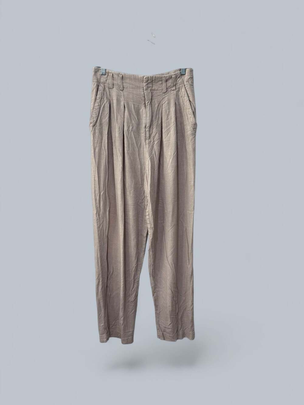 Free People Lotta Love Linen Trouser Size 6 Beige